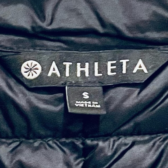Athleta Downkind black down Puffer Jacket S - Picture 5 of 7